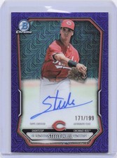 Steele Hall 2026 Bowman Mega Box #BMA-SHA Chrome Mojo Refractor Purple /199 Auto