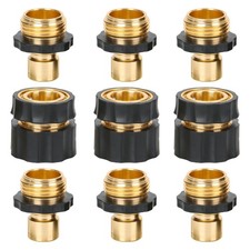 Garden Hose Quick Connect Fittings with Water Stop, Metal Hose Quick-Connect ...