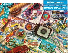 Aimee Stewart 1000 Piece Jigsaw Puzzle Vintage USA Travel Multicolor Vibrant