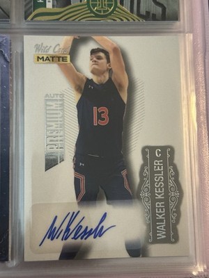 Wild Card 2022-23 Matte Draft Premium Autographs Walker Kessler Silver-Blue /100