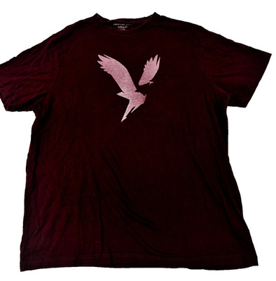 American Eagle Super Soft Eagle Logo T-Shirt Maroon Graphic Tee Men s XL