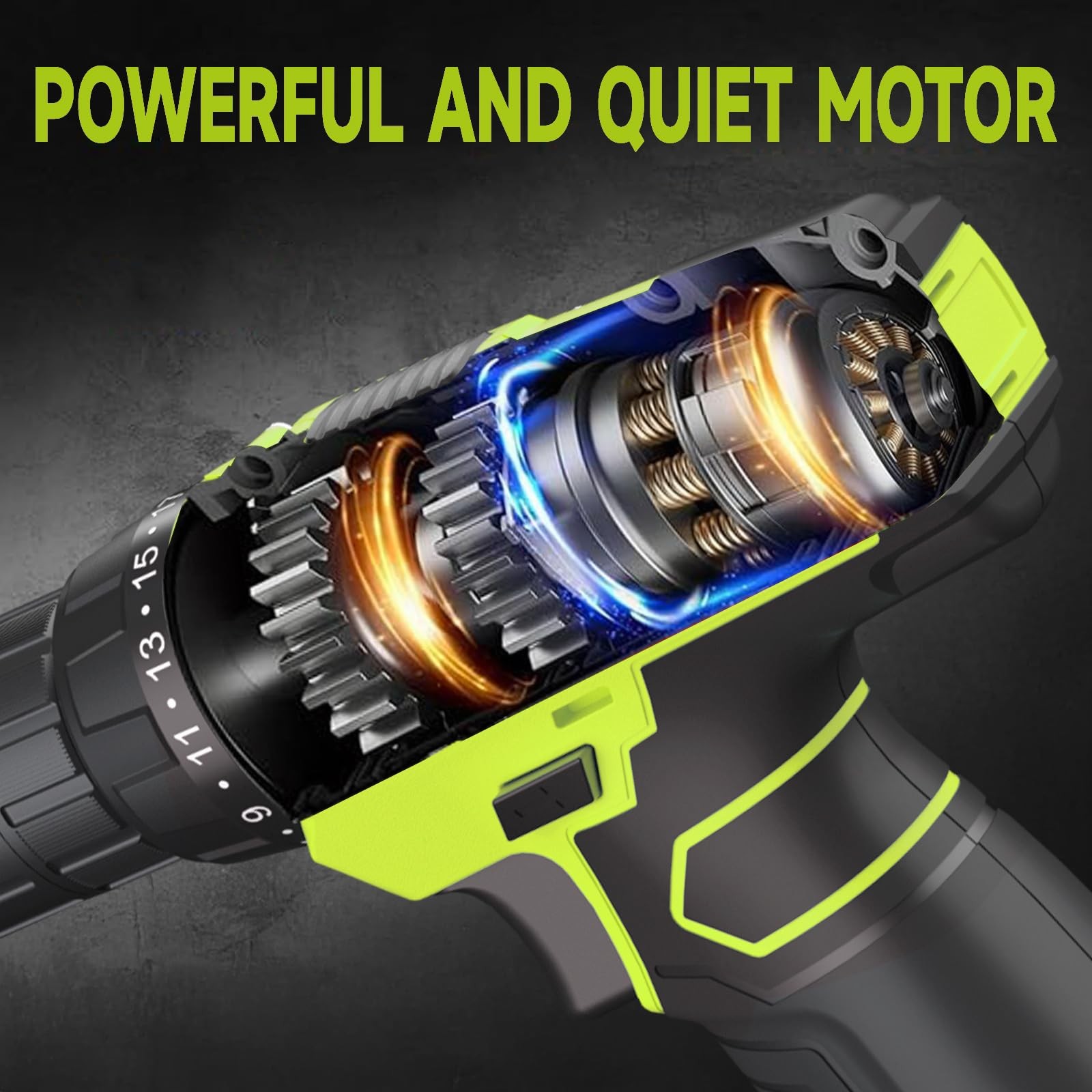 12v Green Cordless Drill Set Power Drill Kit With Battery And Chargerelectric Dr