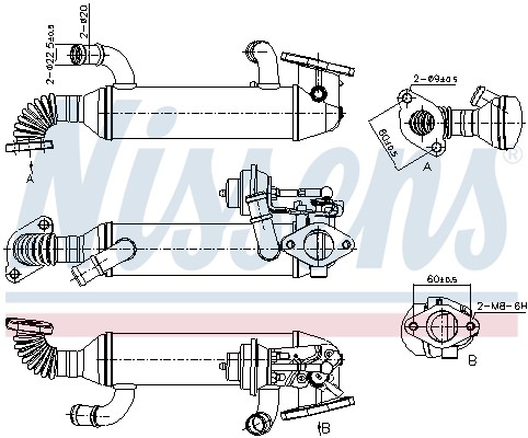 1X Nissens 989290 KüHler AbgasrüCkfüHrung FüR VW-image