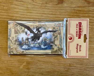 Universal Studios Epic Universe Isle of Berk Dragon Toothless Block Magnet NWT