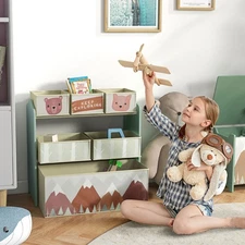 Kid's Toy Box Organizer 6-Bin Storage for Bedroom Playroom Organization Room