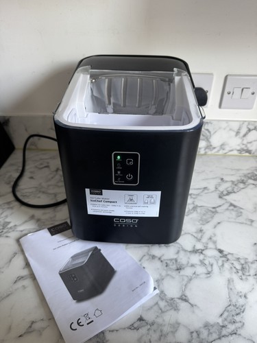 Caso Design IceChef Compact Ice Cube Maker Machine Black Kitchen Countertop New 