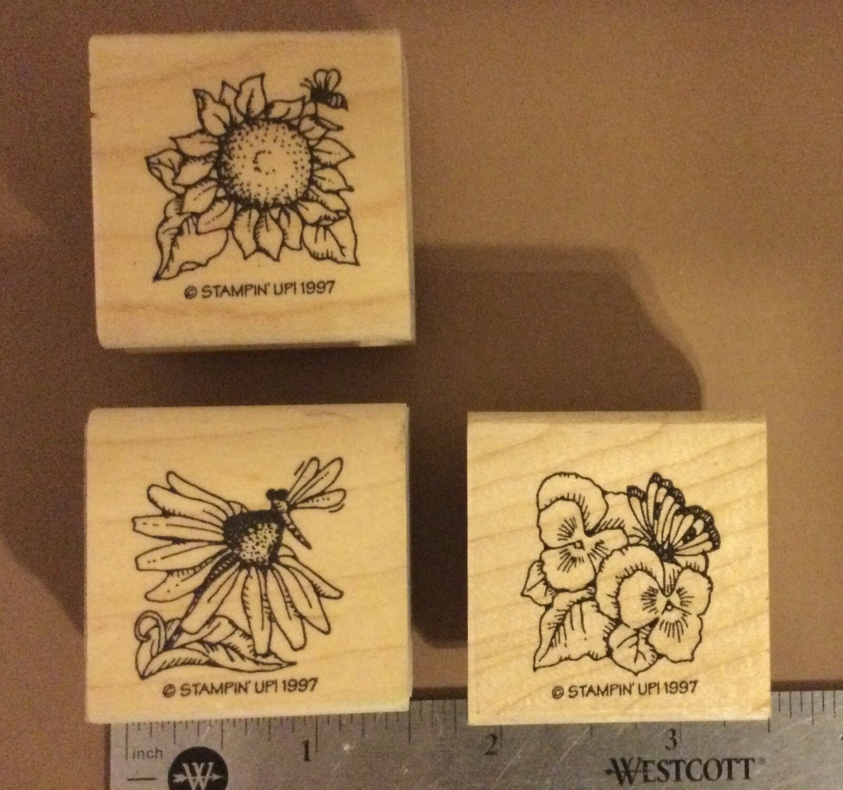 Stampin Up Stamp Set - 1997 - Flowers And Insects | eBay