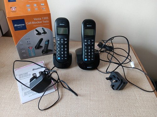 Cordless Twin Telephone Digital BINATONE VESTA 1305 Nuisance Call Blocker