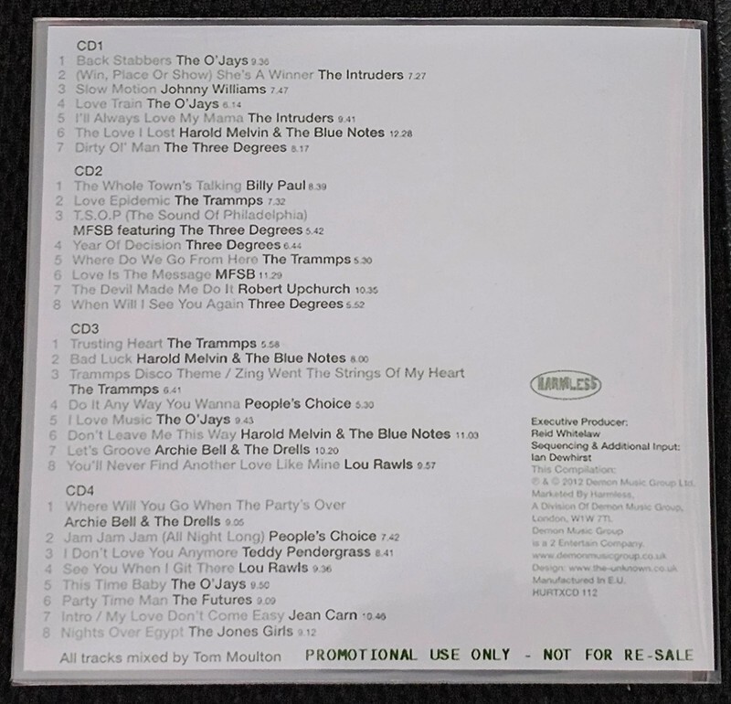 Philadelphia International Classics – The Tom Moulton Remixes 4 Disc ...