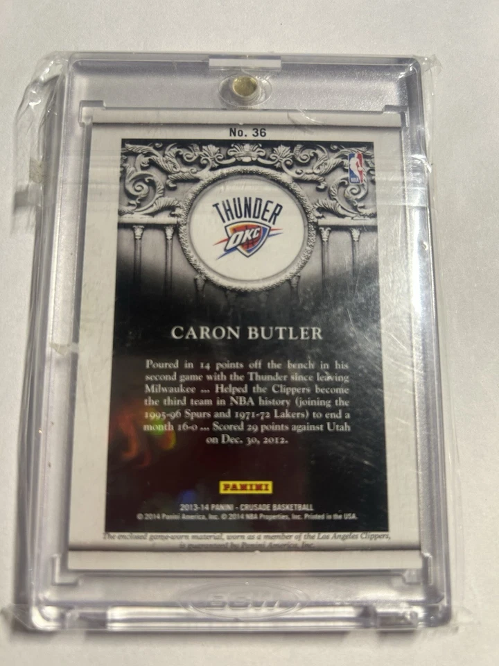 Tarjeta de recuerdos 2013-14 Panini Caron Butler Thunder OKC Crusade Quest (X8) Foto 3 de 4