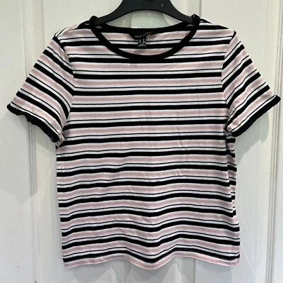 Women’s T-Shirt, New Look, Size 8, Striped Pattern, Excellent Condition - Image 1 of 4