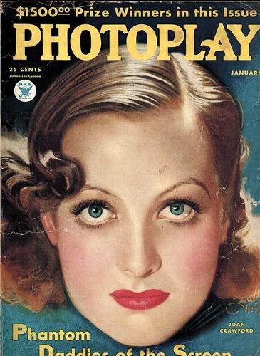 PHOTOPLAY from Jam of 1934 with JOAN CRAWFORD Painted by EARL CHRISTY VG Cond