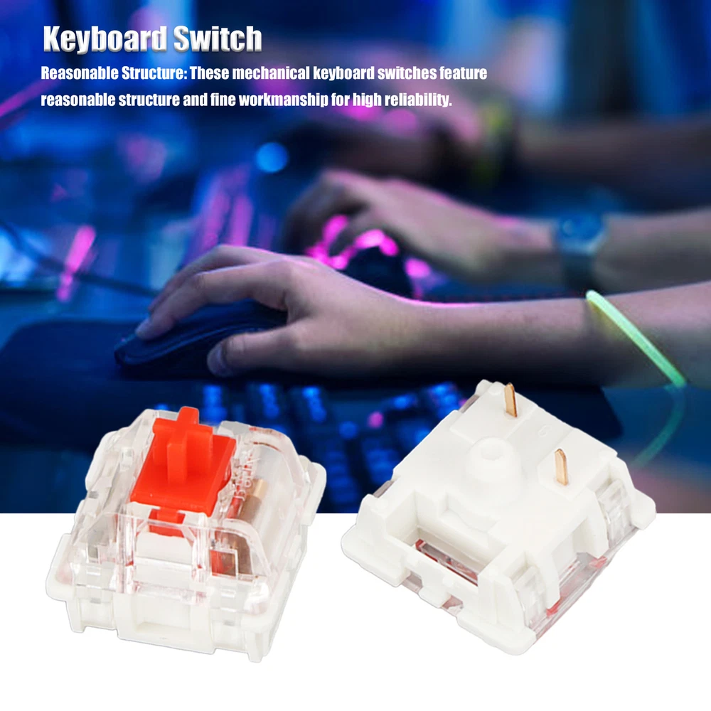 10Pcs Red Switch Mechanical Keyboard with Alloy Touch Spot Tech BEA