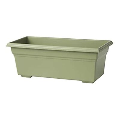 Novelty Countryside Durable Plastic Flower Box Planter, Sage, 18in