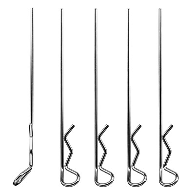 Karosserie Klammern Clips 80 mm silber für RC Car 1:8 1:10 5 Stk partCore 310041