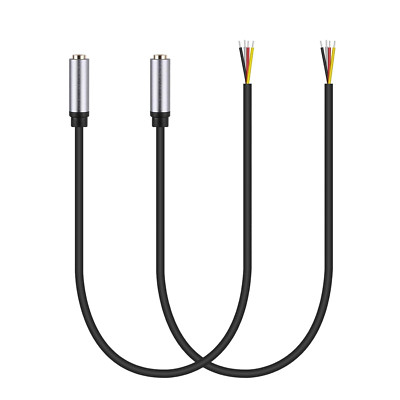 2-Pack 12.5Inch Replacement 3.5Mm Female Jack to Bare Wire Open End TRRS 4 Pole 
