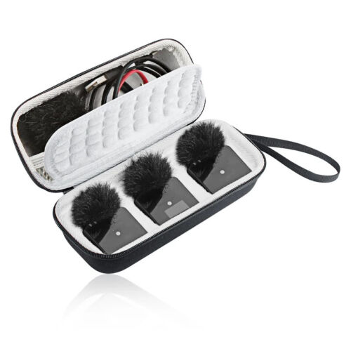 Hard EVA Travel Carrying Case for RODE Wireless GO II/GO 2 Dual Channel Compact - Picture 1 of 9
