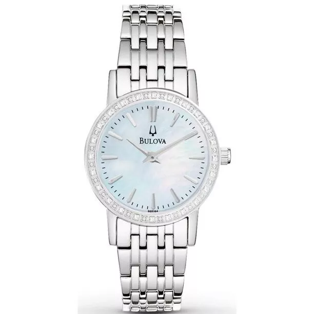 Bulova mother of pearl watch shop mens