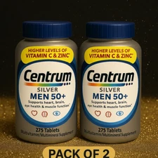 Centrum Silver Men 50+ Multivitamin Immune support 275 Tablet each (pack of 2).