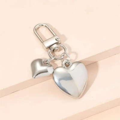 Adorable Heart-Shaped Keychain DIY Metal Key Ring Purse Bag Backpack | eBay