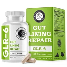 GLR-6 - Gut Lining Repair Supplement for Gut Health - Leaky Gut Repair with L...