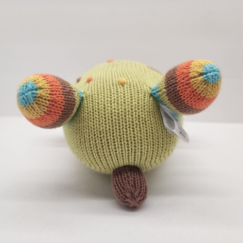 The Joobles Polka Dot Organic Cotton Green Plush Bear Stuffed Animal Lovey 11" - Picture 6 of 11