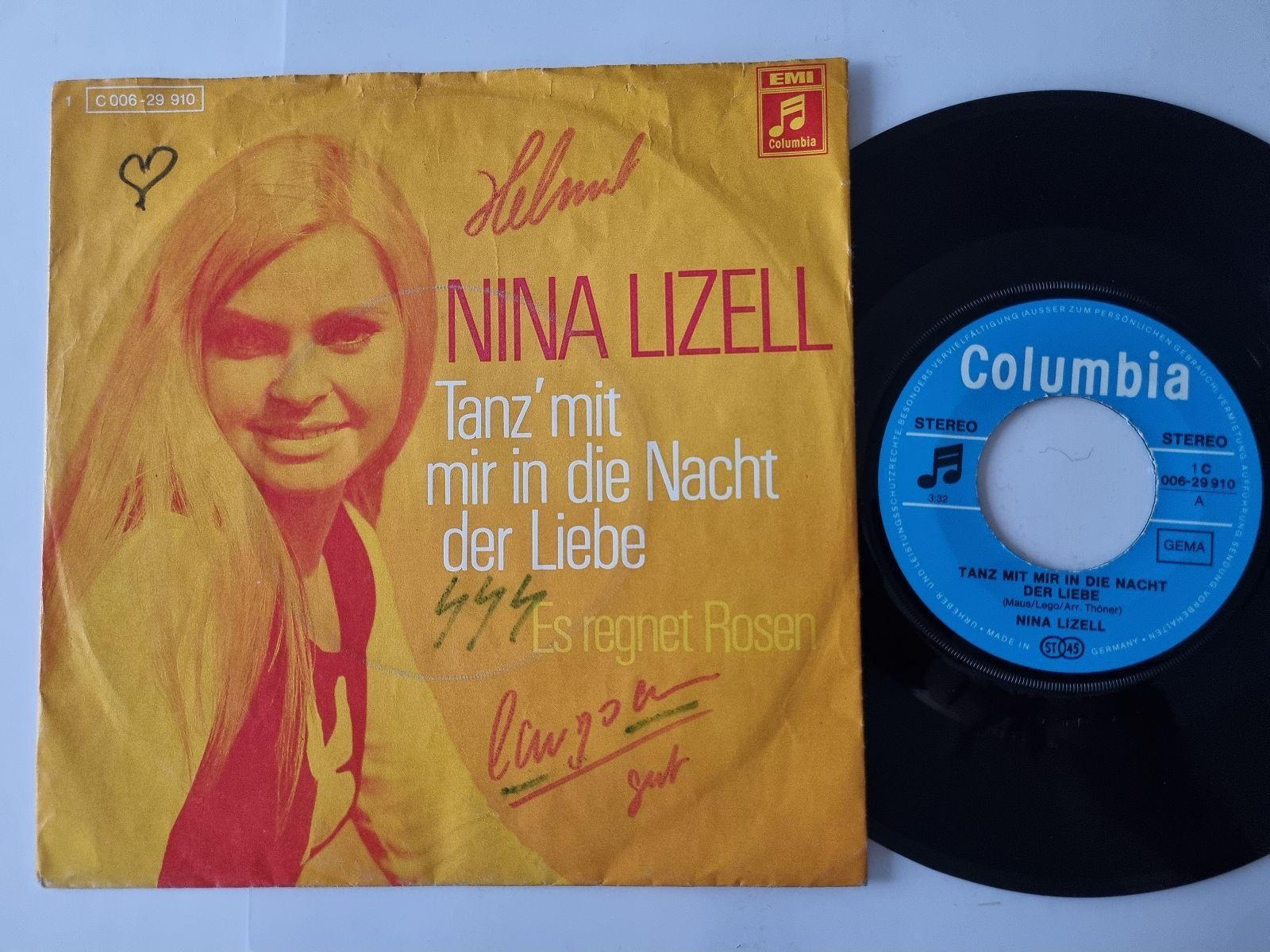 7"" Single Nina Lizell - Tanz' mit mir in die Nacht der Liebe Vinyl Germany