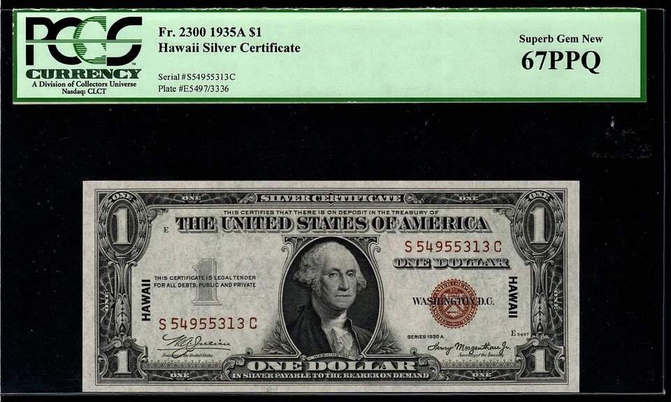 1935A $1 Hawaii - WWII Emergency Issue Fr# 2300 PCGS Gem 67 PPQ S5499313C (EBE) - Image 2 of 4