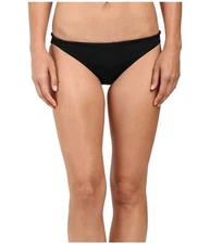 TYR 180847 Womens Sport Solid Classic Hipster Bottom Swimwear Black Size Medium