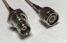 TNC Male To TNC Female Bulkhead 12 Inch RG400 RF Pigtail Jumper Coax cable USA