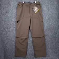 NEW Showers Pass Pants Mens XL Brown Hybrid Zip Off Convertible Cycling 38x34