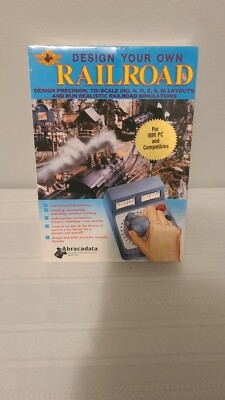 Design Your Own Railroad Abracadata NIB Floppy Disk Simulation Factory Sealed