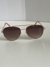 OSCAR Sunglasses Gold Tone Brown Aviator 3041 718 by Oscar de la Renta EUC