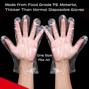 Non-Sterile L Details about / 500 x Clear Transparent Poly Gloves Powder Free Non Latex