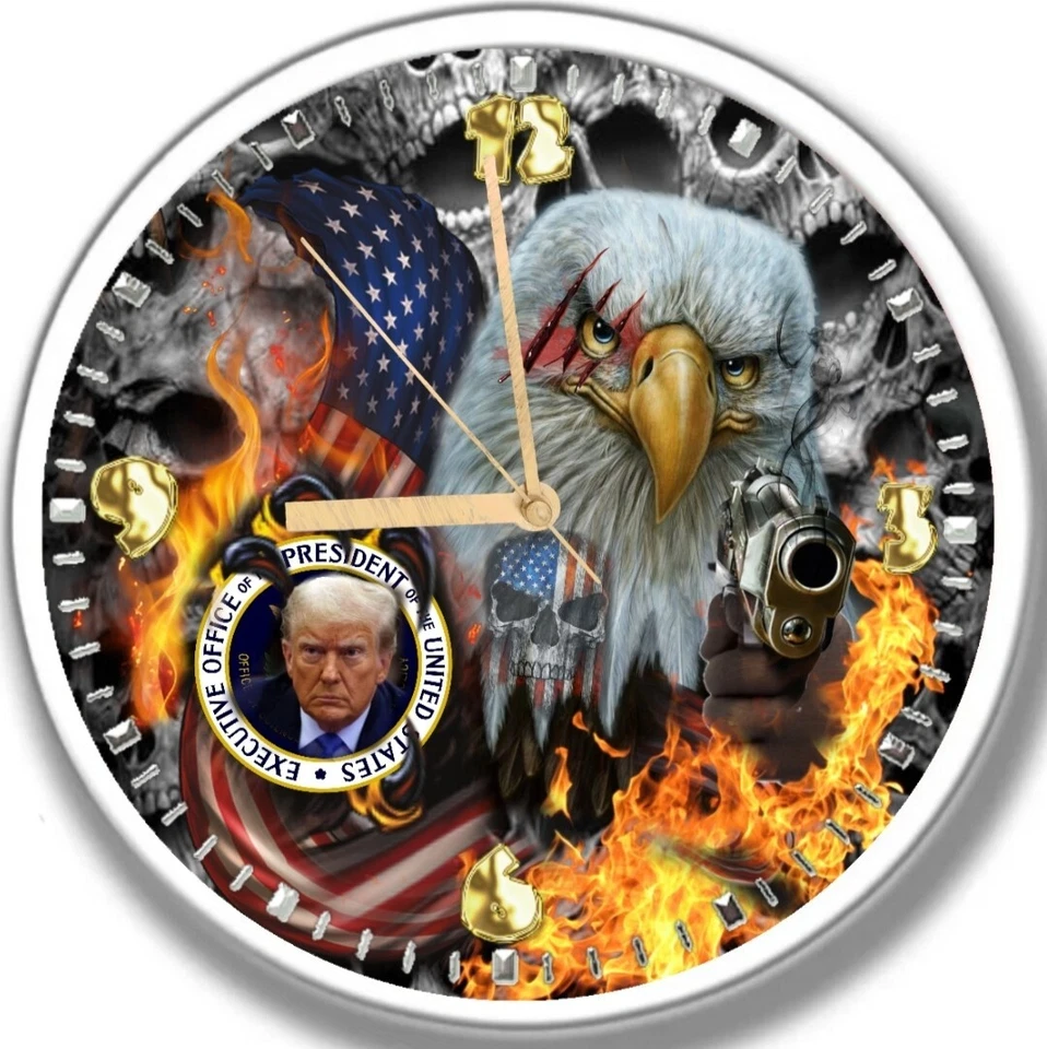 Donald Trump Fight ,Fight ,Fight Led Wall Clock - Image 4 of 4