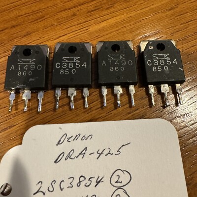 DENON 2SC3854 & 2SA1490 ORIGINAL PULLED AUDIO OUTPUT TRANSISTORS FOR ...