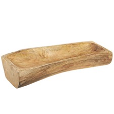 Rustic Wooden Bowl With Trough 40x13-16cm Decorative Vintage