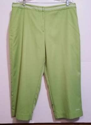 Izod Stretch Women's Sz 16 Lt Green Dress Capri Pants Golf 3 Pockets VERY SOFT | eBay