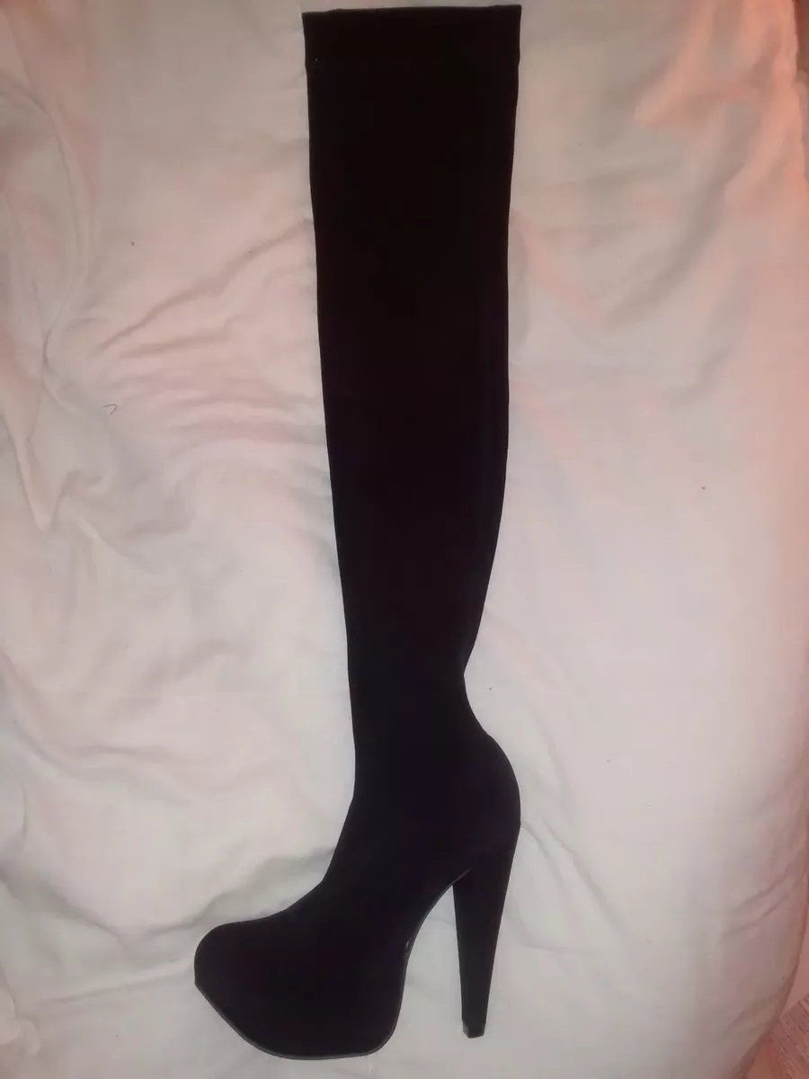 Neoprene thigh high boots sale