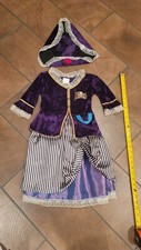 Teetot Pirate Buccaneer Girls Halloween Costume Purple Dress Hat Toddler 3T-4T