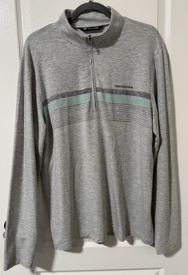 Travis Mathew Gray Golf 1/4 Zip Pullover Long Sleeve Shirt Mens Medium