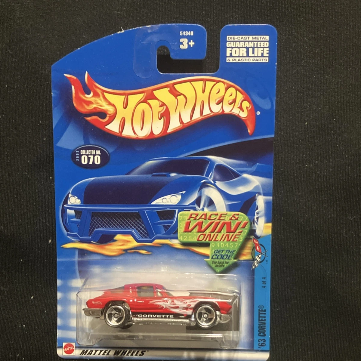Hot Wheels 1963 Plymouth Bel-Air - Série Blue Card 2000 - 1/64 - Collection (carte Abîmée)