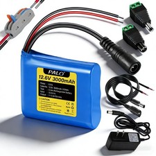 12V 3000mAh Rechargeable Li-ion Battery,Bare Leads Wire Replacement Battery P...