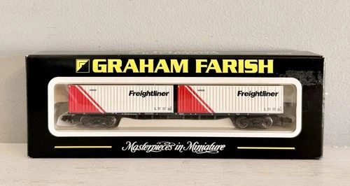 Graham Farish N 373-450A BR Freightliner 63ft 2x 30’ Container Bogie Wagon