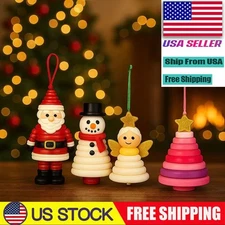 DIY Christmas Button Ornament Kit – Snowman/Tree/Angel/Santa Claus/Angel US