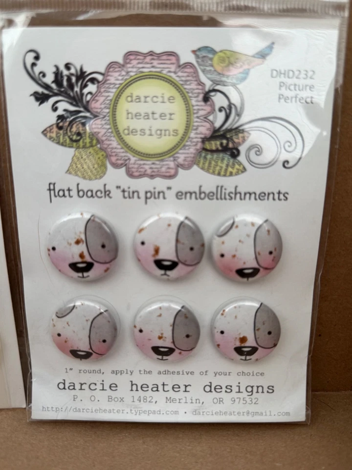 Juego de estampillas transparentes y alfileres de hojalata Darcie's Heart & Home, "Imagen perfecta" POL232 Foto 3 de 4