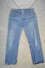 VTG Levis 501 Jeans Men Blue Red Tab Button Fly Made USA 80s - 32x28 Tag 36x31