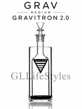 Bong de gravedad GRAV® MEDIUM GRAVITRON® 2.0, vidrio grueso de 5 mm, tubo de agua Grav,