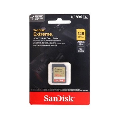 Sandisk 128GB Extreme SDXC UHS-I Memory Card