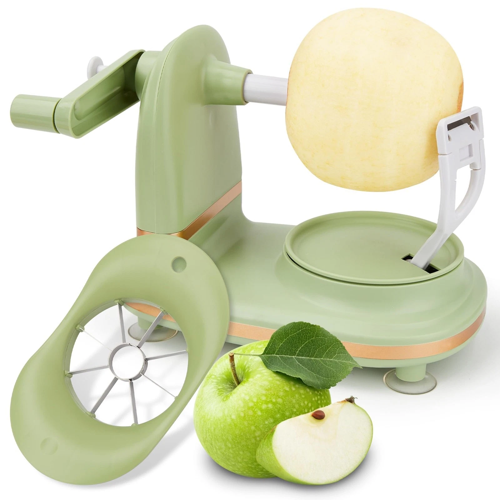 Apple Peeler, 8 Wedges Apple Peeler Slicer Corer, Apple Slicer, Stainless Ste...